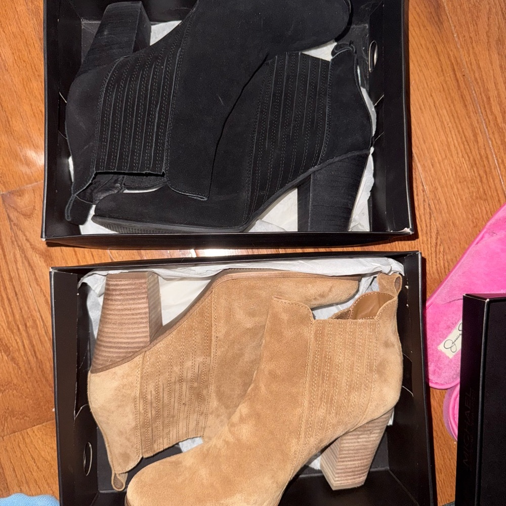 Michael Shannon BLACK ankle Booties